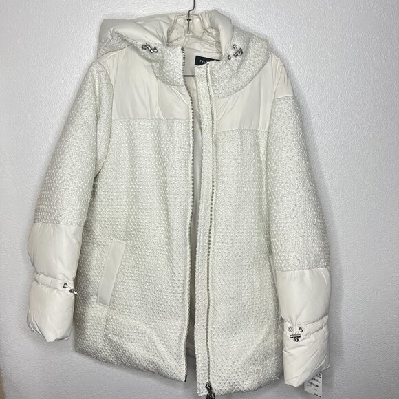 NOIZE Minka Tweed Puffer Jacket Womens size XL NWT